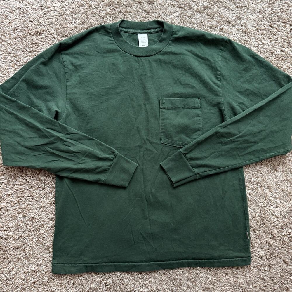 JJJJound Standard Issue LongSleeve Pocket Tee T-Shirt Green Men’s Size Medium